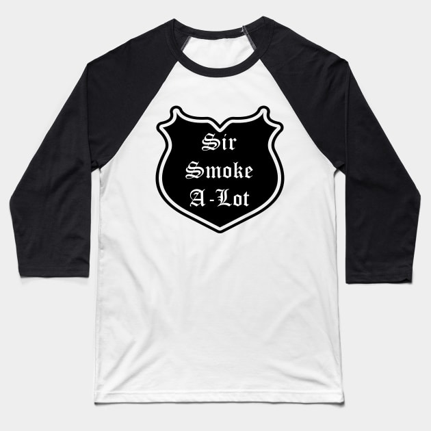 Sir Smoke-A-Lot Emblem Baseball T-Shirt by Red'n'Rude